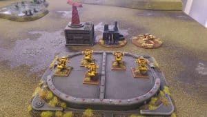 Space Marine Landspeeder Typhoons and airbase