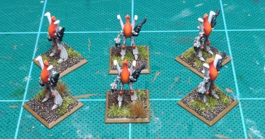 Epic Eldar Wraithlords, painted