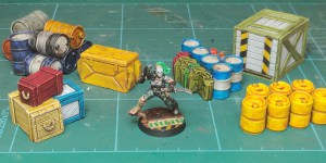 Necromunda Dome Runner and scatter terrain (front view)