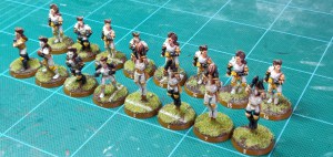 Blood Bowl Elven Union team (view from the front-right)